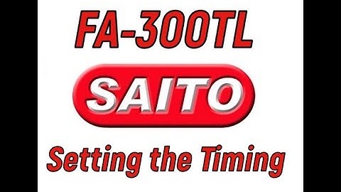 Saito FA-300TL Setting the Timing