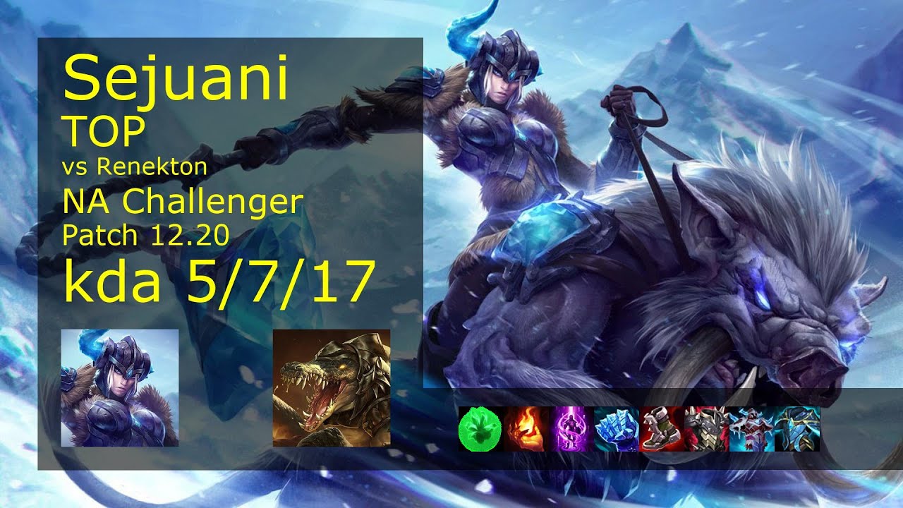 Rank 3 NA Sejuani Top: Sejuani vs Renekton
