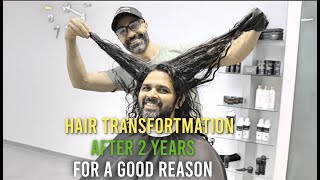 MEN'S LONG TO SHORT HAIR ☆ UNBELIEVABLE HAIRCUT TRANSFORMATION