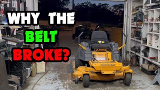 Cub Cadet Zero Turn - BELT BROKE OFF how to replace belt and fix problem