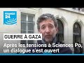 Les tudiants contre la guerre  gaza  un dialogue sest ouvert  sciences po paris