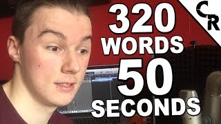 FAST RAP! 320 WORDS IN 50 SECONDS! - Connor Quest!