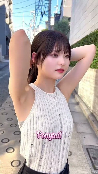 Gorgeous Japanese Woman gathering hair #armpits #japanese #woman #gorgeous #beautiful #ponytail