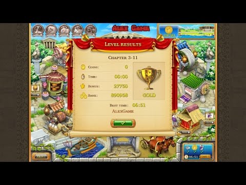 Видео: Farm Frenzy Ancient Rome Chapter 3-11 only GOLD Веселая ферма Древний Рим Глава 3-11 Золото