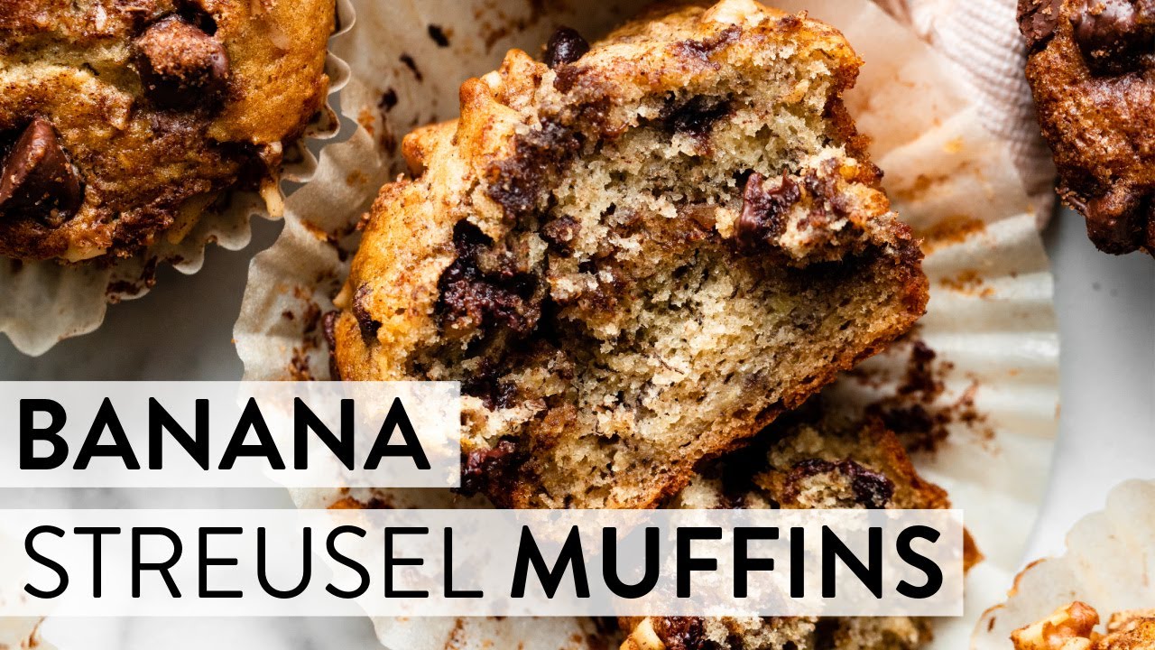 Banana Chocolate Chip Streusel Muffins