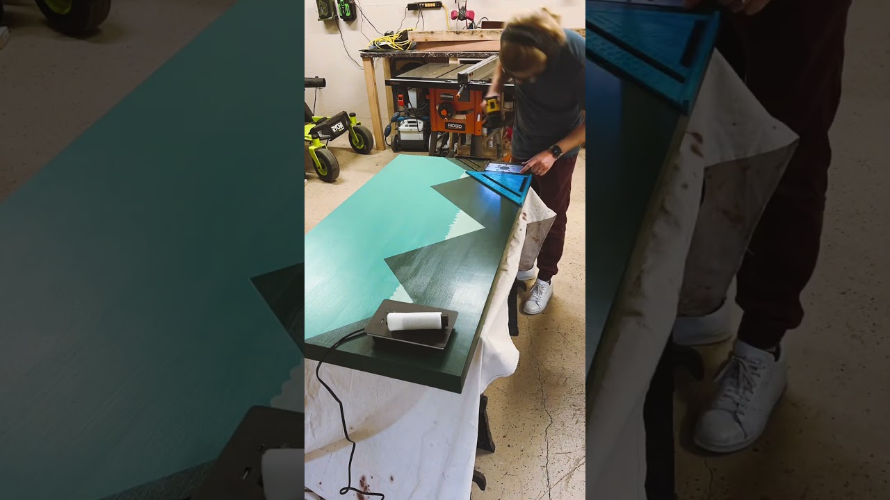 BTS adding the lights to our mountain headboard 🏔️💡 