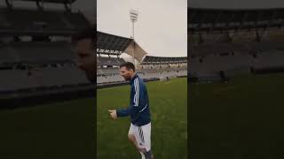Messi Kicking The Ball Into A Dust Bin
