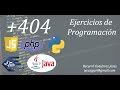 +404 Ejercicios de Programación: 0 Introducción