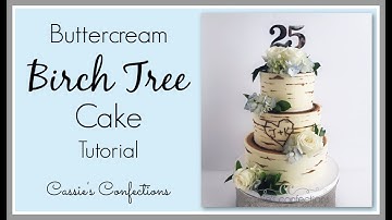 Buttercream Birch Tree Cake Updated Tutorial!