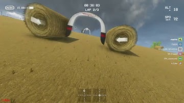 01-Field Day, Straw Bale on Vortex 150 Mini. Liftoff "Fly-Through"