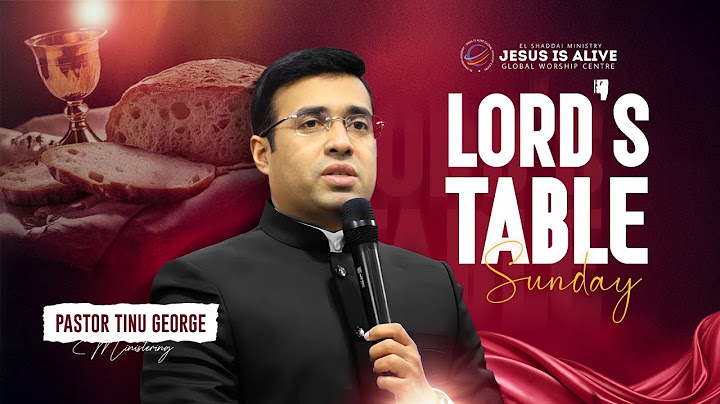 LIVE© | Lord's Table Sunday  | Pastor Tinu George | 06-07-2025 | Jesus Is Alive | Kochi