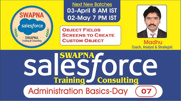 07.Salesforce Basics| OptionstoSeeObjectFields StandardCustomObjects Screens To Create Custom Object