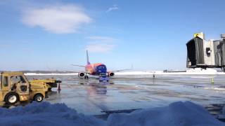 Arizona One being pushed back from the gate