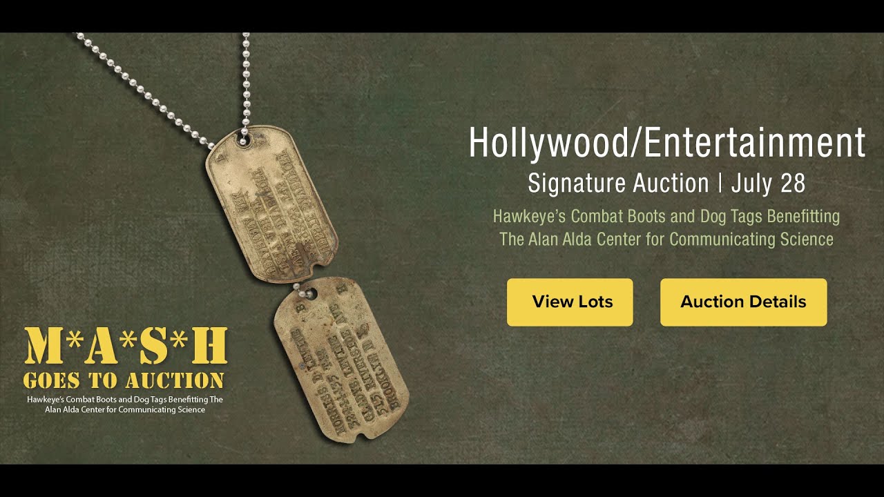 Alan Alda kept his boots and dog tags from 'M*A*S*H' for 40 years. Now  he'll offer them at auction