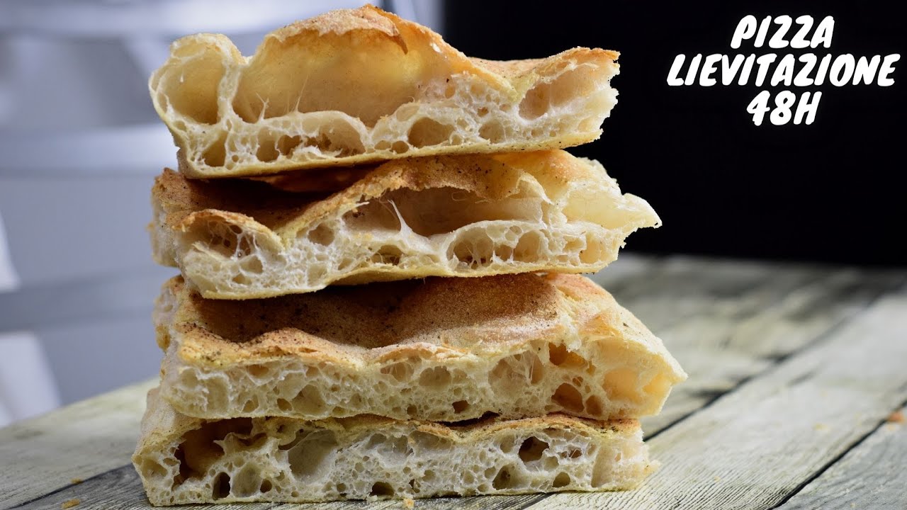 Pizza in teglia lievitazione 48 h - YouTube