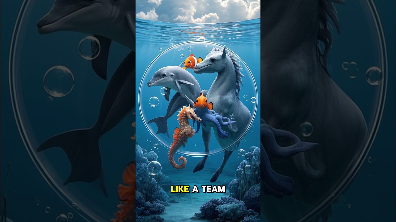 Underwater Teamwork — Ocean Friends Unite! 🐬🐢🐠🦀 