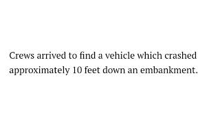 Tiverton Rhode Island Crews Respond To Crash That Lands Car Down 10 Foot Embankment