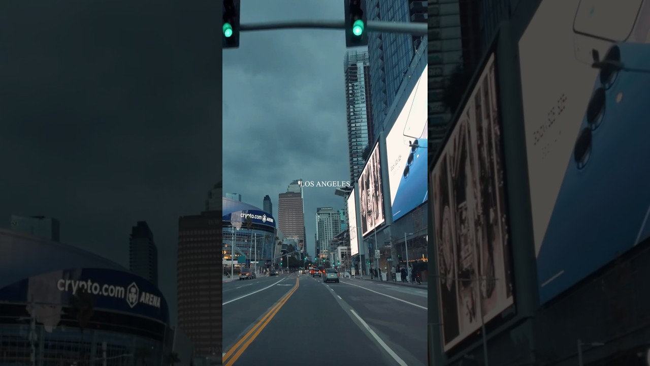 Relaxing Driving in Downtown L.A 