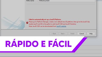 Como RESOLVER | Failed to automatically set-up a JavaFX Platform | APACHE NETBEANS 2022