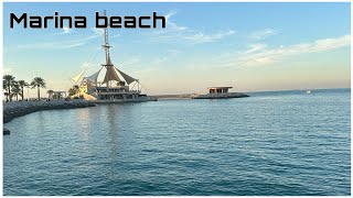 Exploring the Majestic Marina Beach in Kuwait | Travel Vlog 2024| Najeema fayis