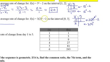 Test C   #15 to #17   Rate of Change Over a Given Interval for an Exponential Function