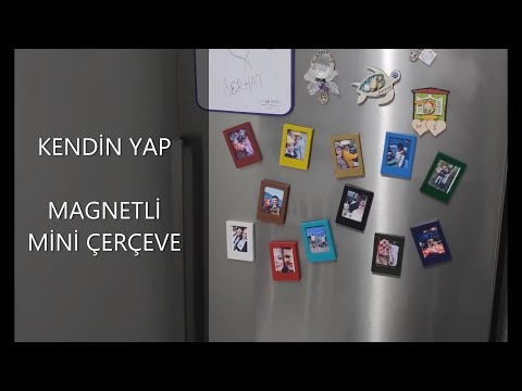 Magnetli buzdolabı süsü | POLAROİD ÇERÇEVE Yapımı | Bizimle YAP