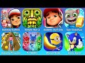 Subway Surf,Temple Run 2,Subway Surf City,Tom Gold Run,Subway Princes,PJ Masks,Minion Rush,Sonic Das
