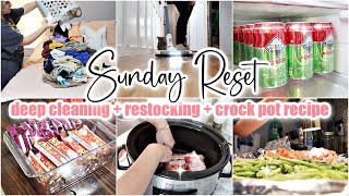 ✨🤍SUNDAY RESET \\ WHOLE HOUSE CLEAN + DECLUTTER + RESTOCKING // CLEANING MOTIVATION