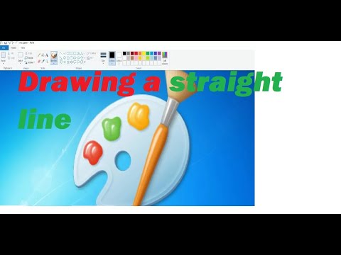 Drawing a straight line in Ms paint