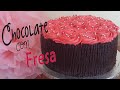 Tarta de chocolate con fresa receta fácil