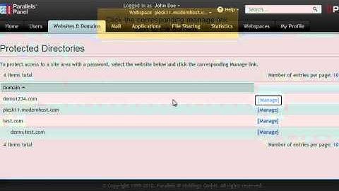 How to password protect a directory in Plesk