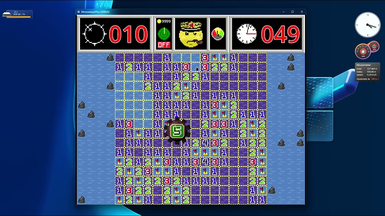 minesweeper plus 10 boss fight but 10 got visibly heavier