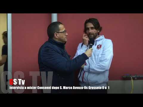 Gs Tv - intervista a mister Consonni dopo S. Marco Avenza-Grosseto 0 a 1