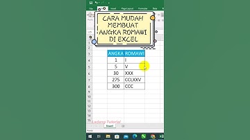 CARA MUDAH MEMBUAT ANGKA ROMAWI DI EXCEL #shorts