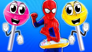 Colorful Lollipop Song | SuperHero Song + Best Kids Songs and Nursery Rhymes