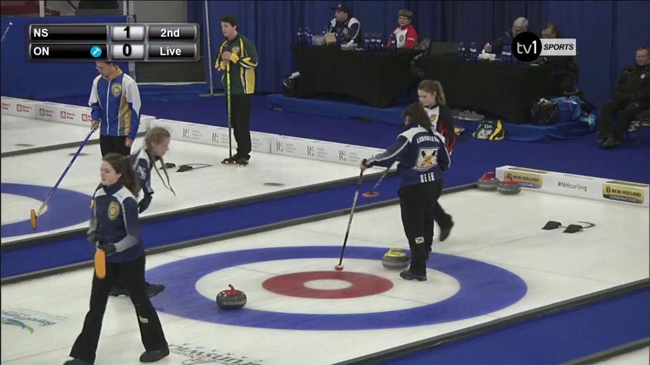 2018 U18 Curling Championships Nova Scotia vs. Ontario YouTube