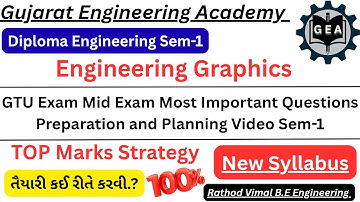 Diploma Sem-1 | Engineering Graphics🔥GTU Mid Exam IMP Questions✅Top Marks Strategy🎯New Syllabus 2025
