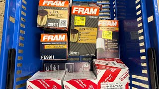 All FRAM Oil Filters at Walmart on Clearance