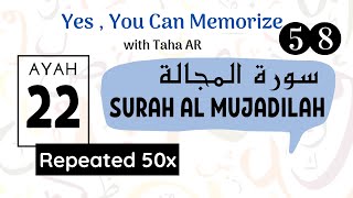 Download lagu 58 Surah Al Mujadilah Verse 22 | Repeated 50x | Memorization Series mp4 mp4 mp4