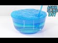 【DIY】アクアピット液体のりを使った表面しゅわしゅわのブルークリアスライムの作り方【slime ASMR】
