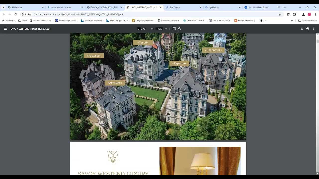 Webinar mit  Savoy Westend Luxury Spa Resort, Karlovy Vary, Tschechien hotel