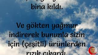 Bakara Suresi 22. Ayet