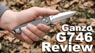 Ganzo G746 Folding Knife Review.  Dat Carbon Fiber.
