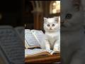 قطة تقراء القران وتتعلم الصلوات سبحان الله قطط قرآن