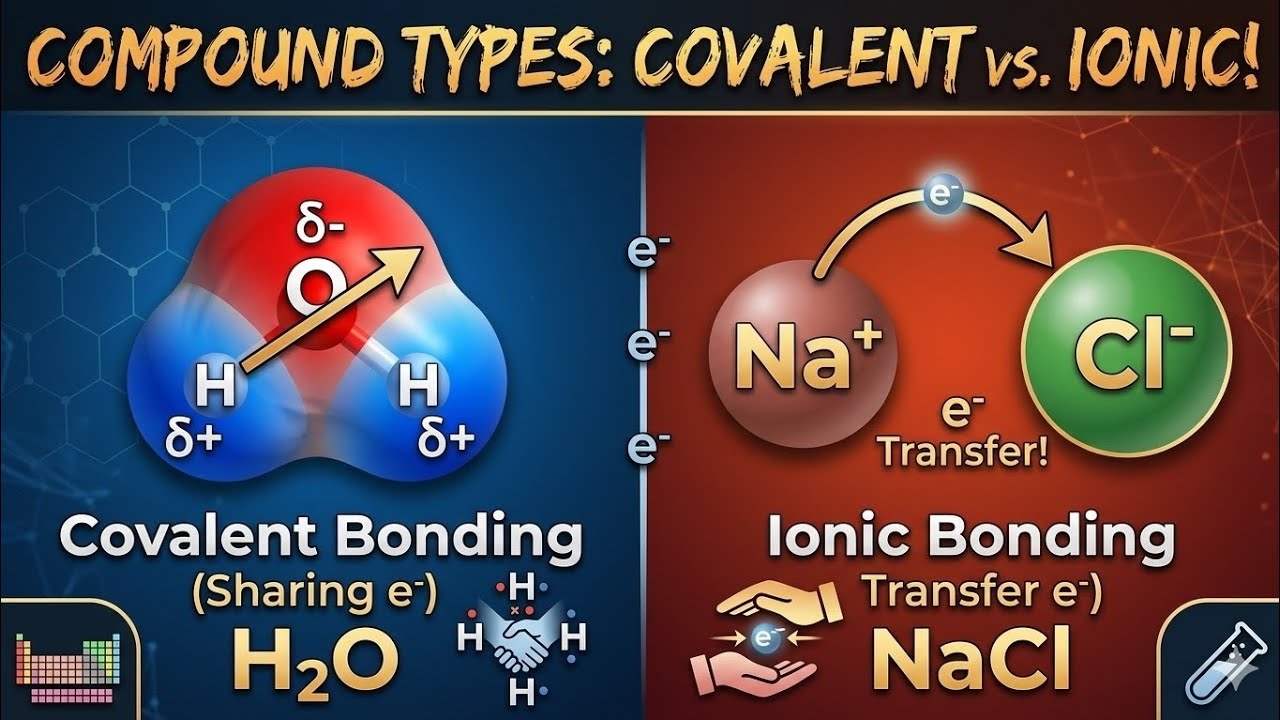 Compounds|Covalent and ionic compounds explained|lecture 6|chapter 2 ...