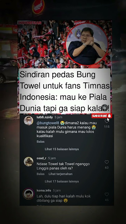 Sindiran keras dari towel🤔 #timnasday #timnasindonesia #beritabola