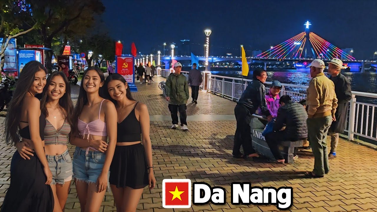 DA NANG VIETNAM - Real Chill Vibes by Han River and Night Walk on Bach Dang Street