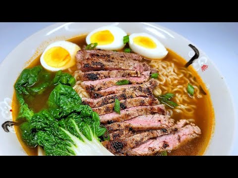 STEAK & RAMEN NOODLE SOUP| recipe - YouTube