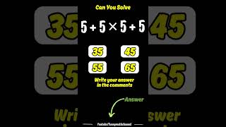 Can You Solve 5  5  5  5   Can You Solve It