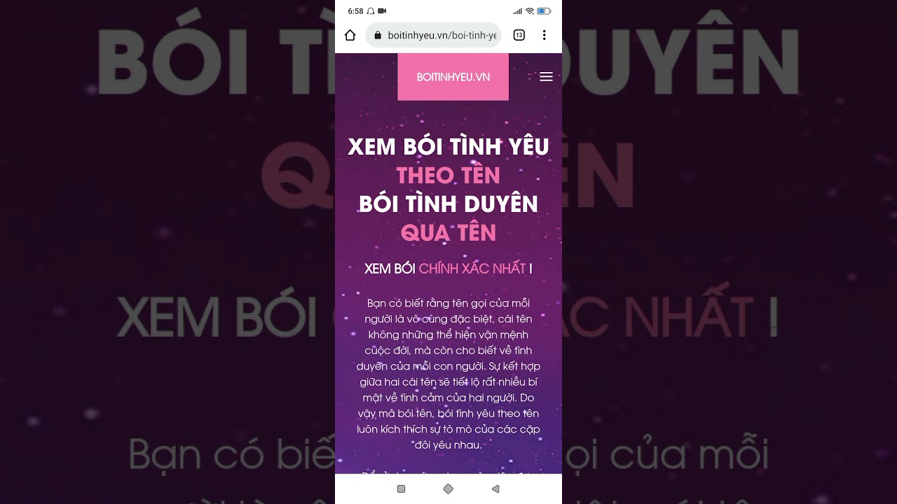 bói tình yêu theo tên cực hàng｜TikTok Search